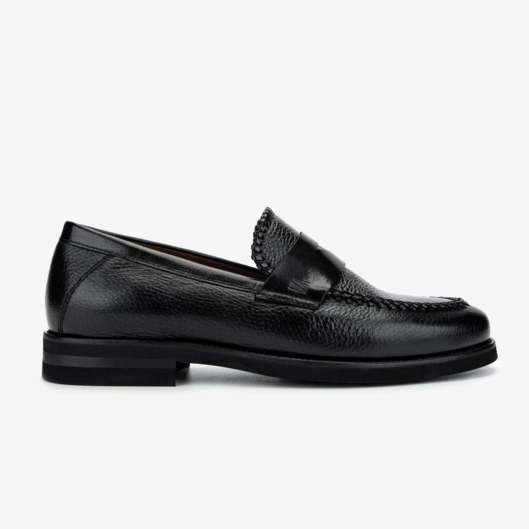 Valmenti Erkek Hakiki Deri Siyah Loafer Ayakkabı