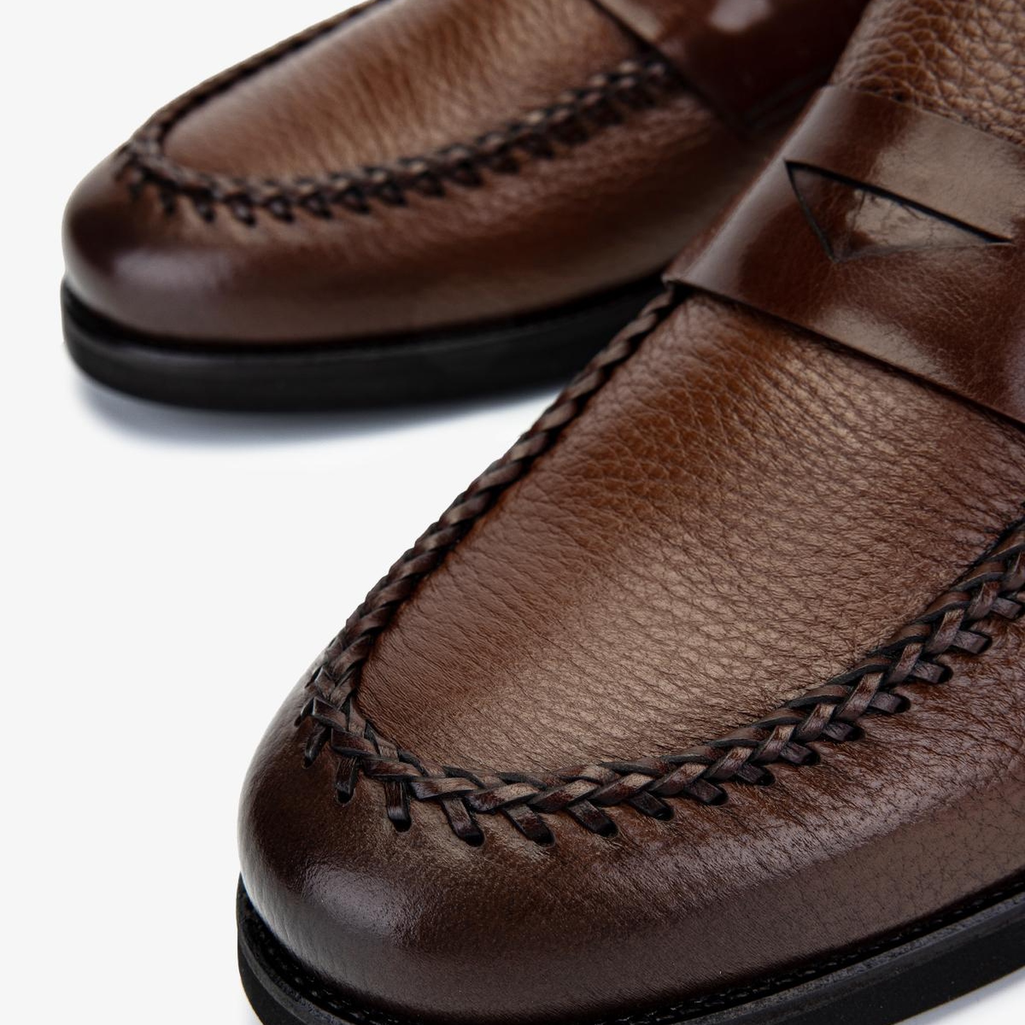 Valmenti Erkek Hakiki Deri Taba Loafer Ayakkabı