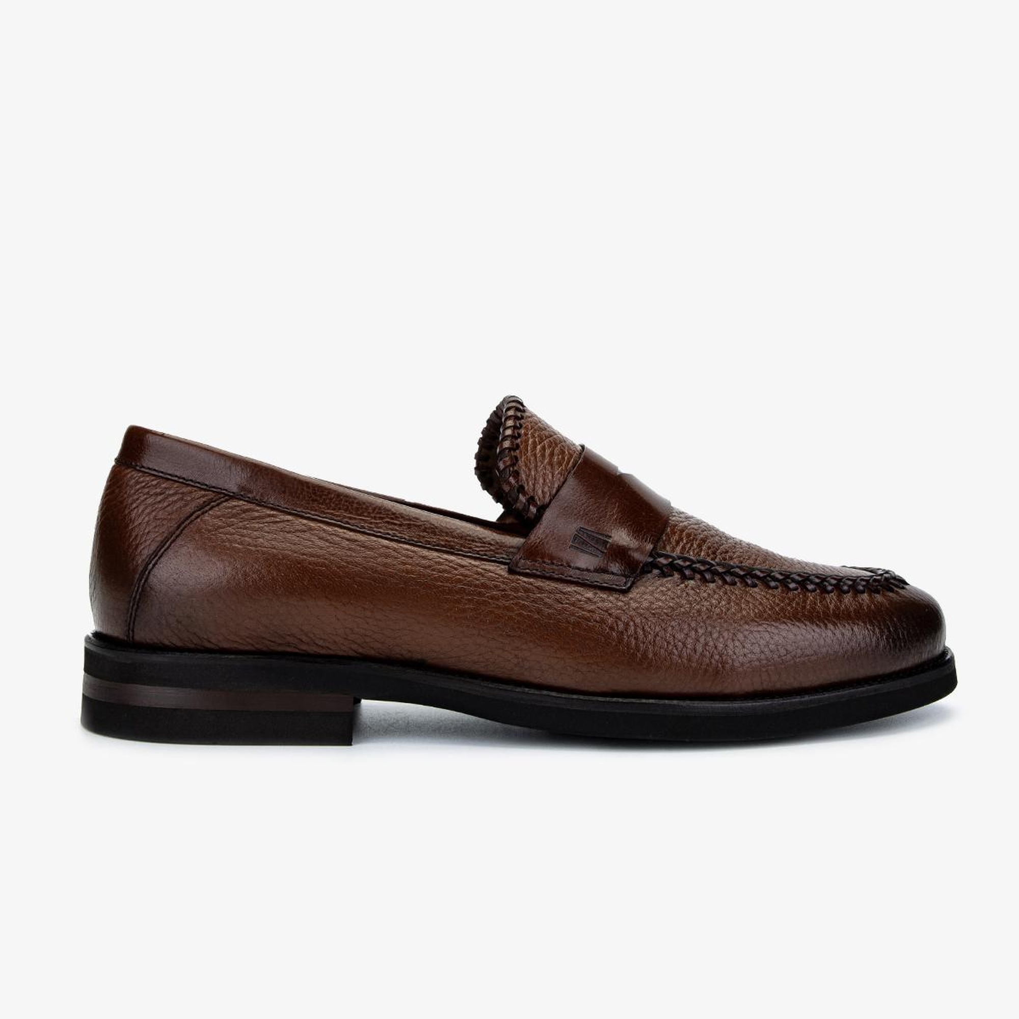 Valmenti Erkek Hakiki Deri Taba Loafer Ayakkabı