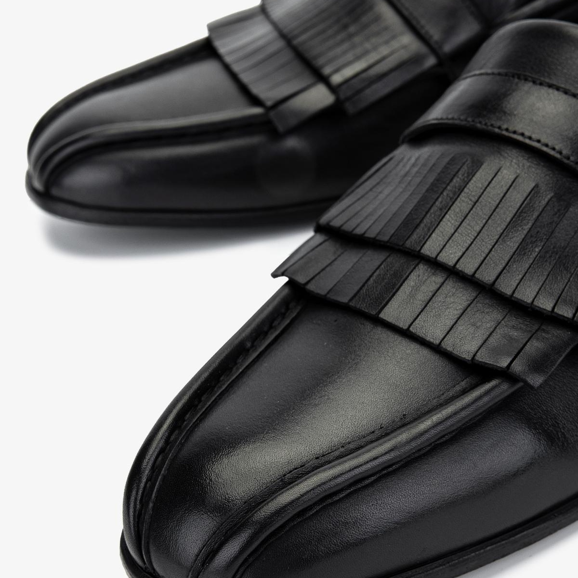 Valmenti Erkek Hakiki Deri Siyah Deri Loafer Ayakkabı