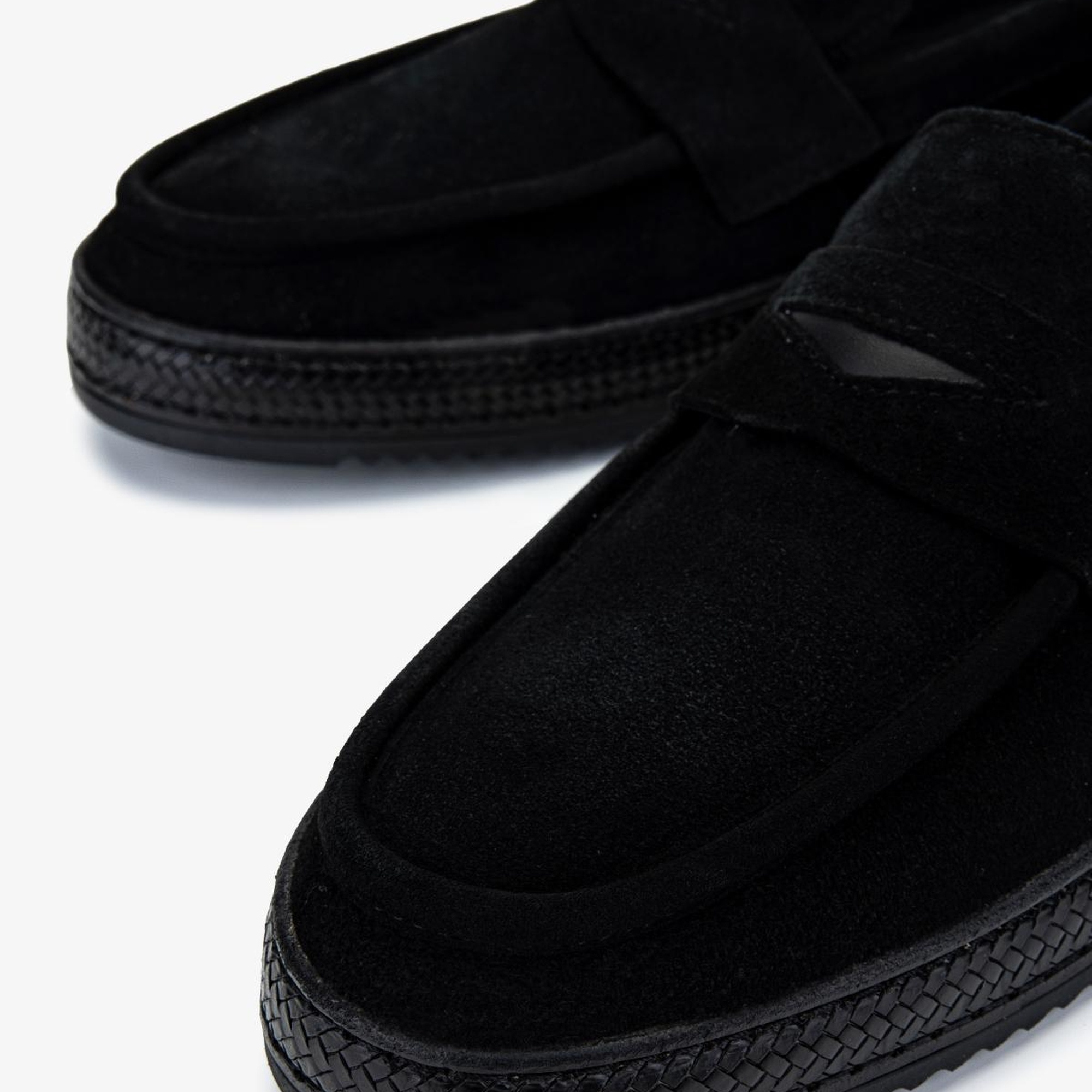 Valmenti Erkek Hakiki Deri Siyah Süet Loafer Ayakkabı