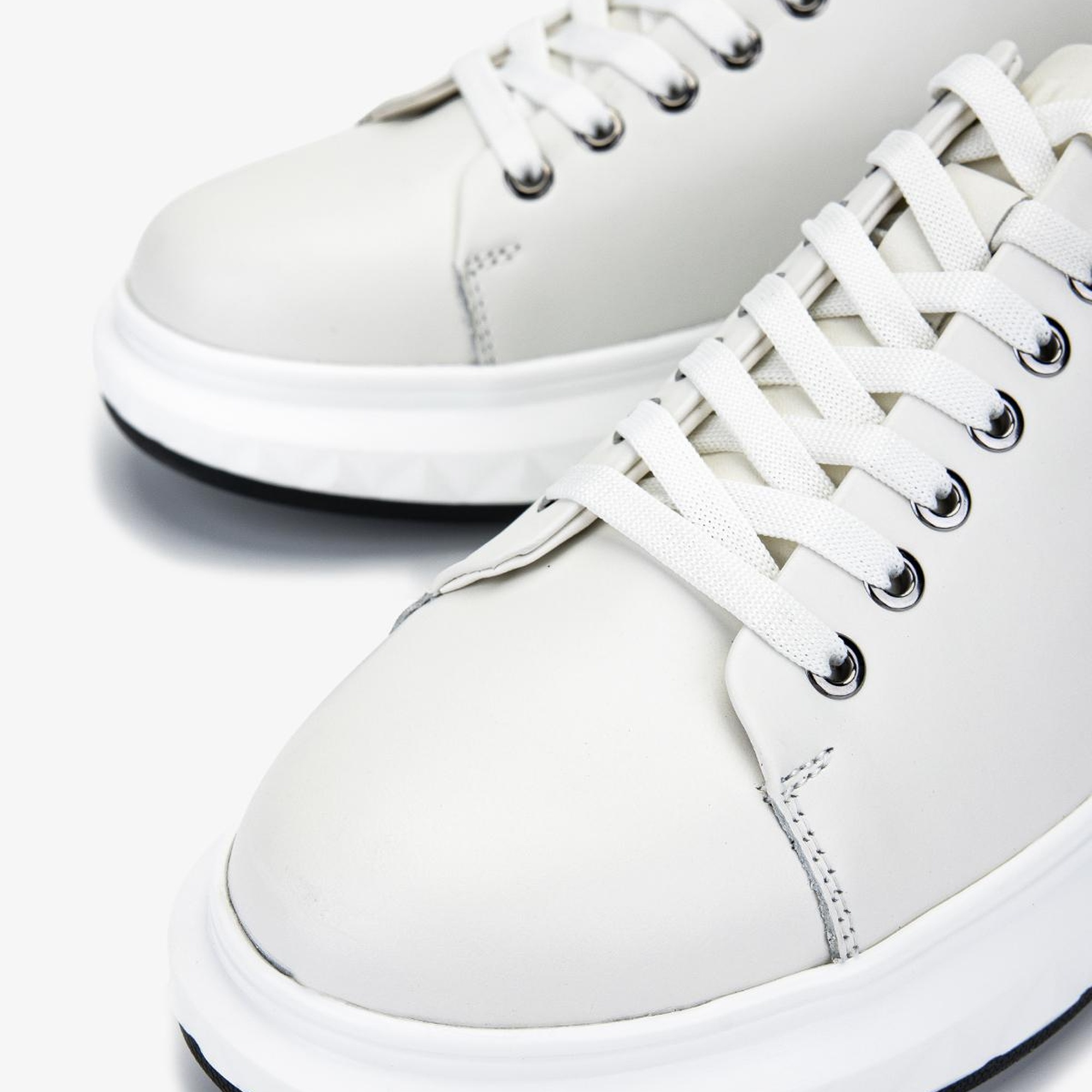 Valmenti Erkek Hakiki Deri Beyaz Sneakers & Spor Ayakkabı