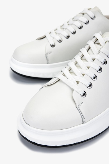  Valmenti Erkek Hakiki Deri Beyaz Sneakers & Spor Ayakkabı