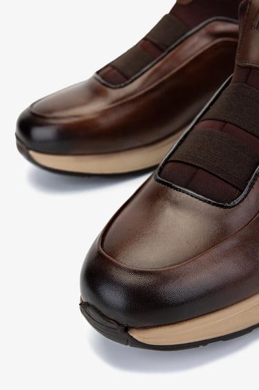  Valmenti Erkek Hakiki Deri Kahverengi Sneakers & Spor Ayakkabı