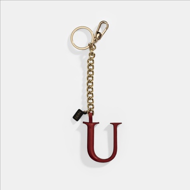  Kırmızı U Harfi Deri Anahtarlık