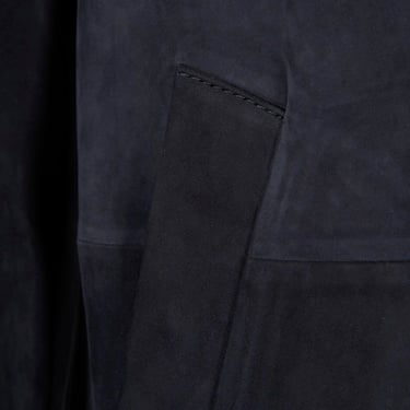  Erkek Lacivert Gömlek Yaka Süet Ceket