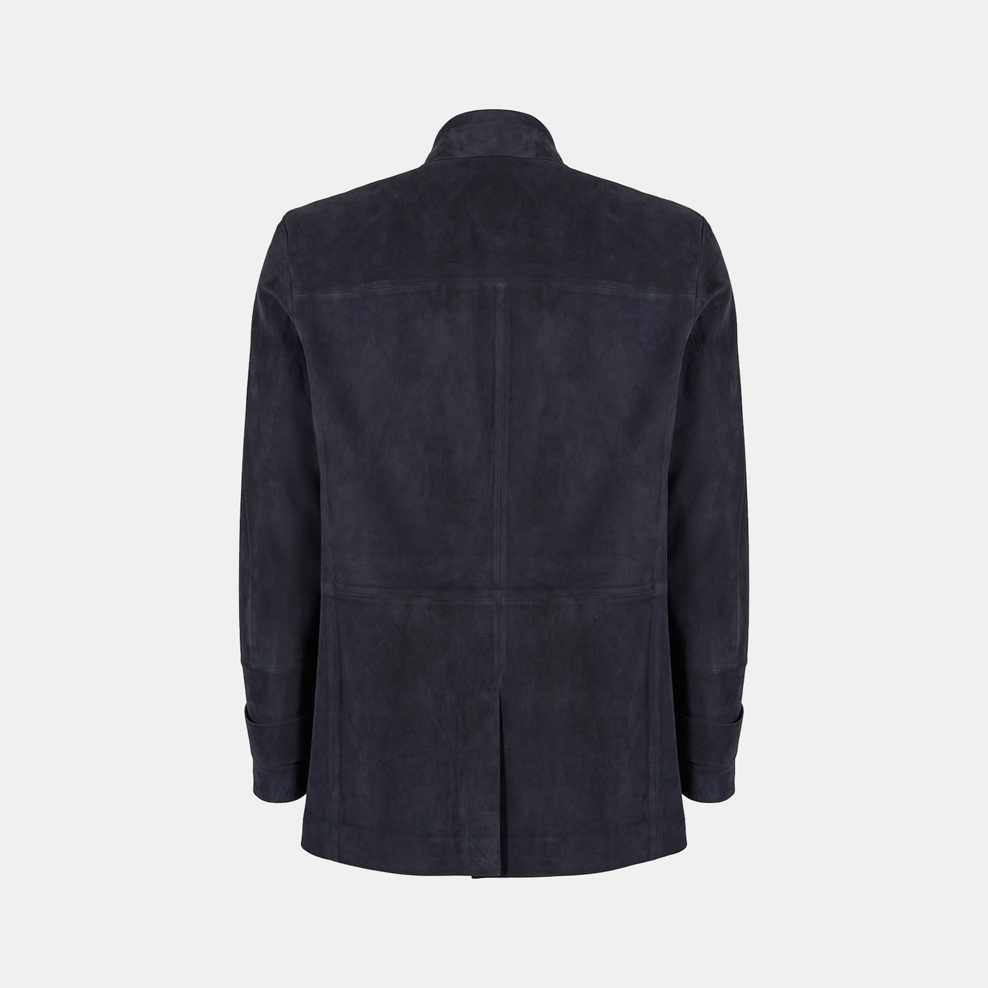 Erkek Lacivert Gömlek Yaka Süet Ceket
