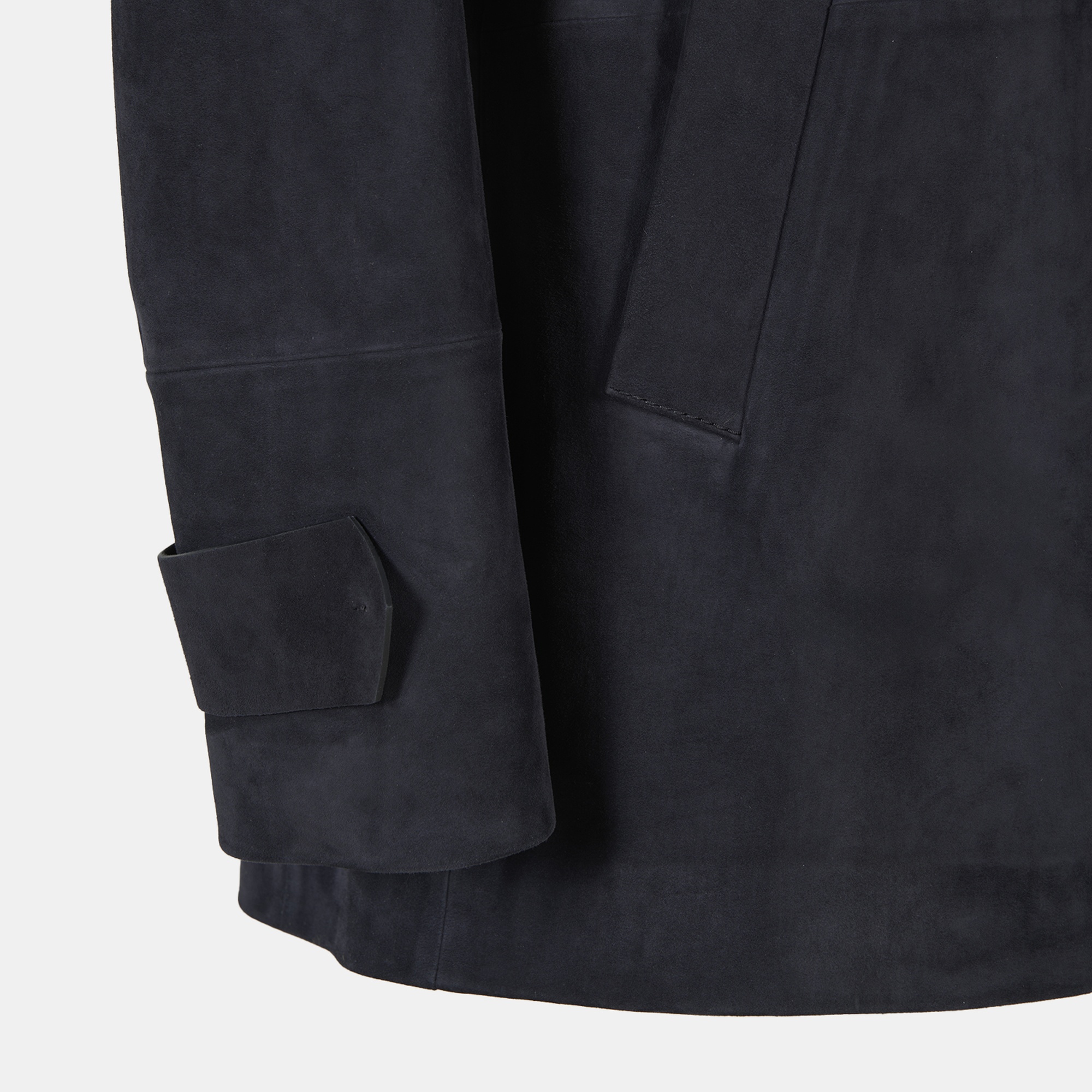 Erkek Lacivert Gömlek Yaka Süet Ceket