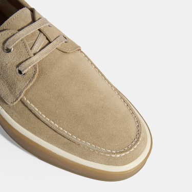  Erkek Vizon Bağcıklı Süet Günlük Ayakkabı