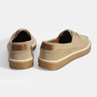  Erkek Vizon Bağcıklı Süet Günlük Ayakkabı