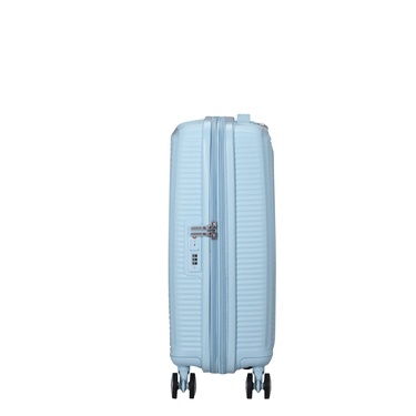  American Tourister Açık Mavi Soundbox - 55 cm Kabin Boy Sert Valiz
