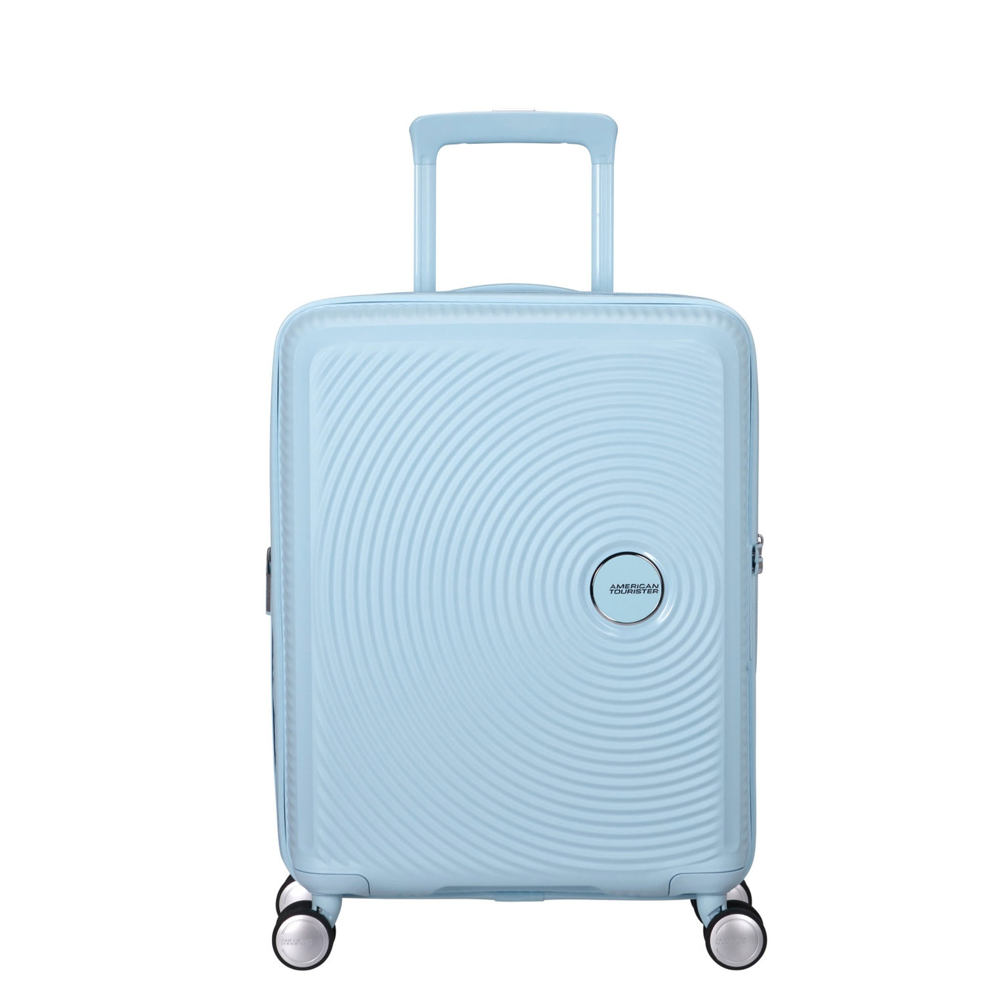 American Tourister Açık Mavi Soundbox - 55 cm Kabin Boy Sert Valiz