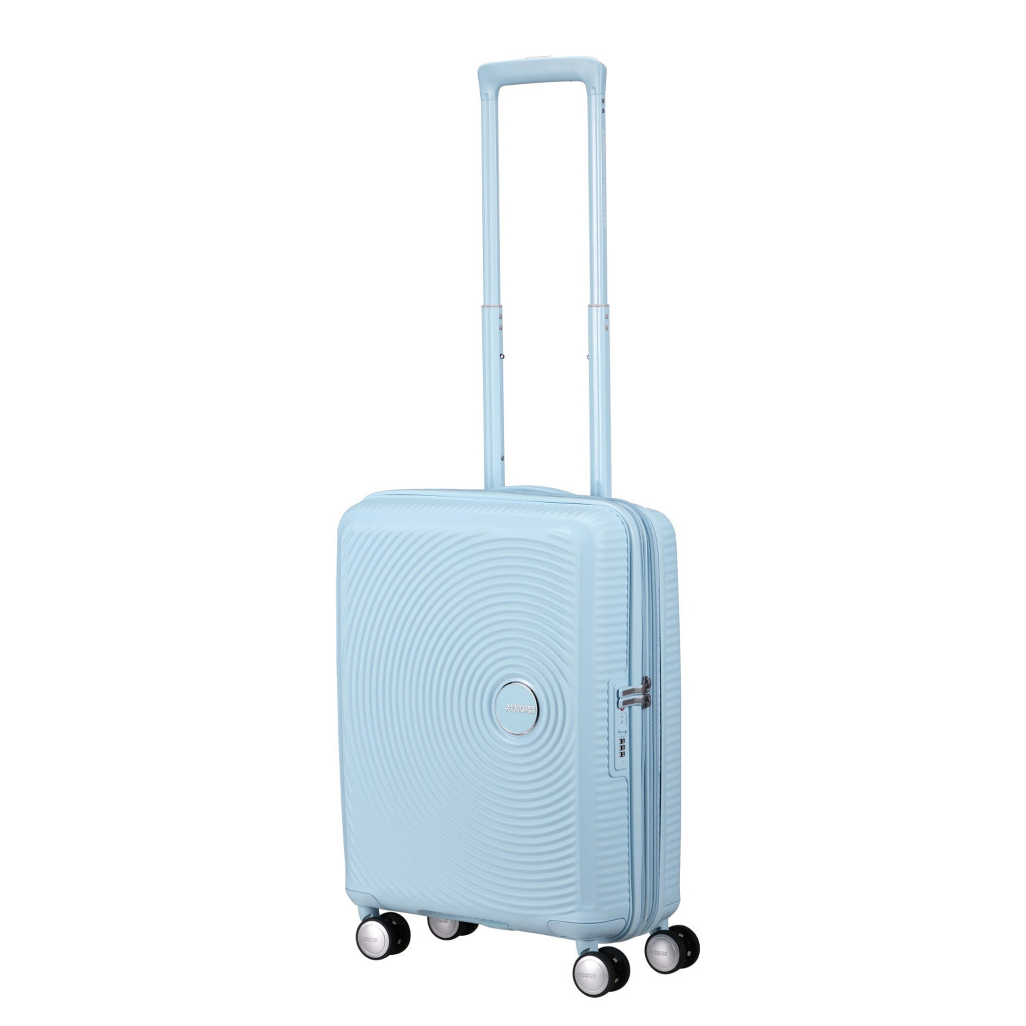 American Tourister Açık Mavi Soundbox - 55 cm Kabin Boy Sert Valiz