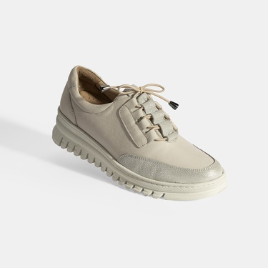  Kadın Beyaz DesaComfort Deri Bağcıklı Günlük Ayakkabı