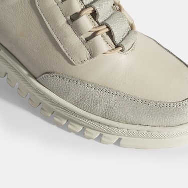  Kadın Beyaz DesaComfort Deri Bağcıklı Günlük Ayakkabı