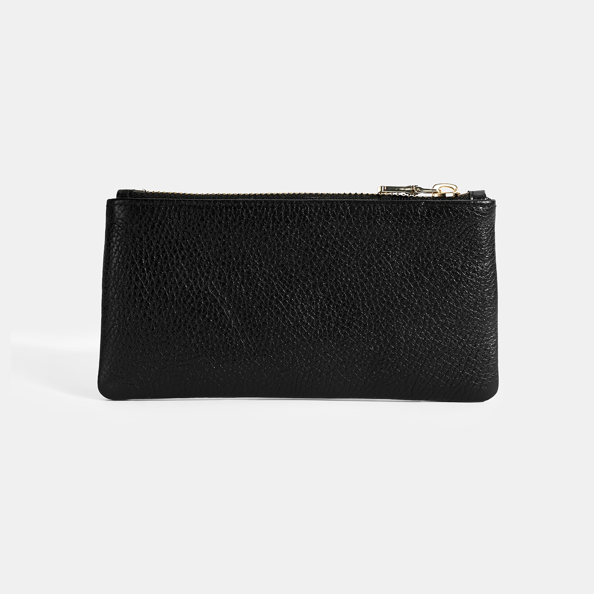 Kadın Siyah Fermuarlı Deri Cüzdan