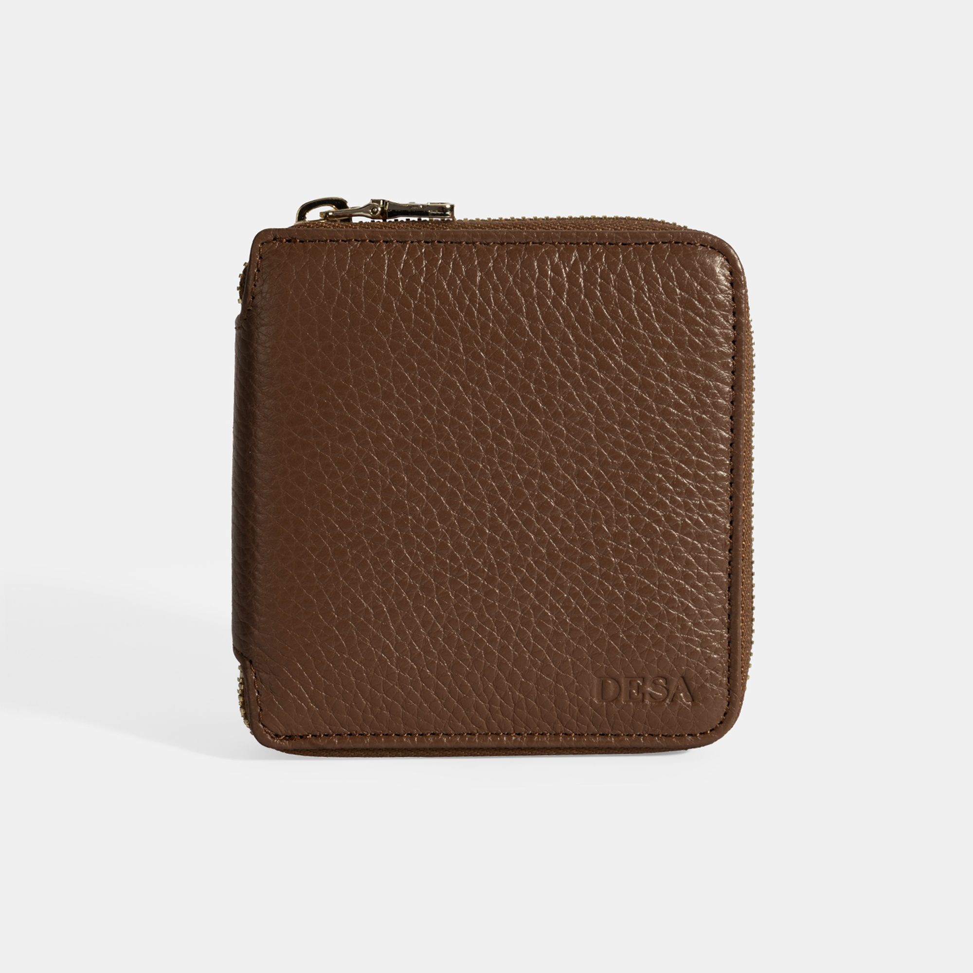 Kadın Kahve Fermuarlı Deri Cüzdan