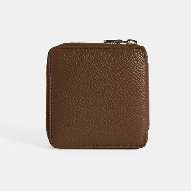  Kadın Kahve Fermuarlı Deri Cüzdan