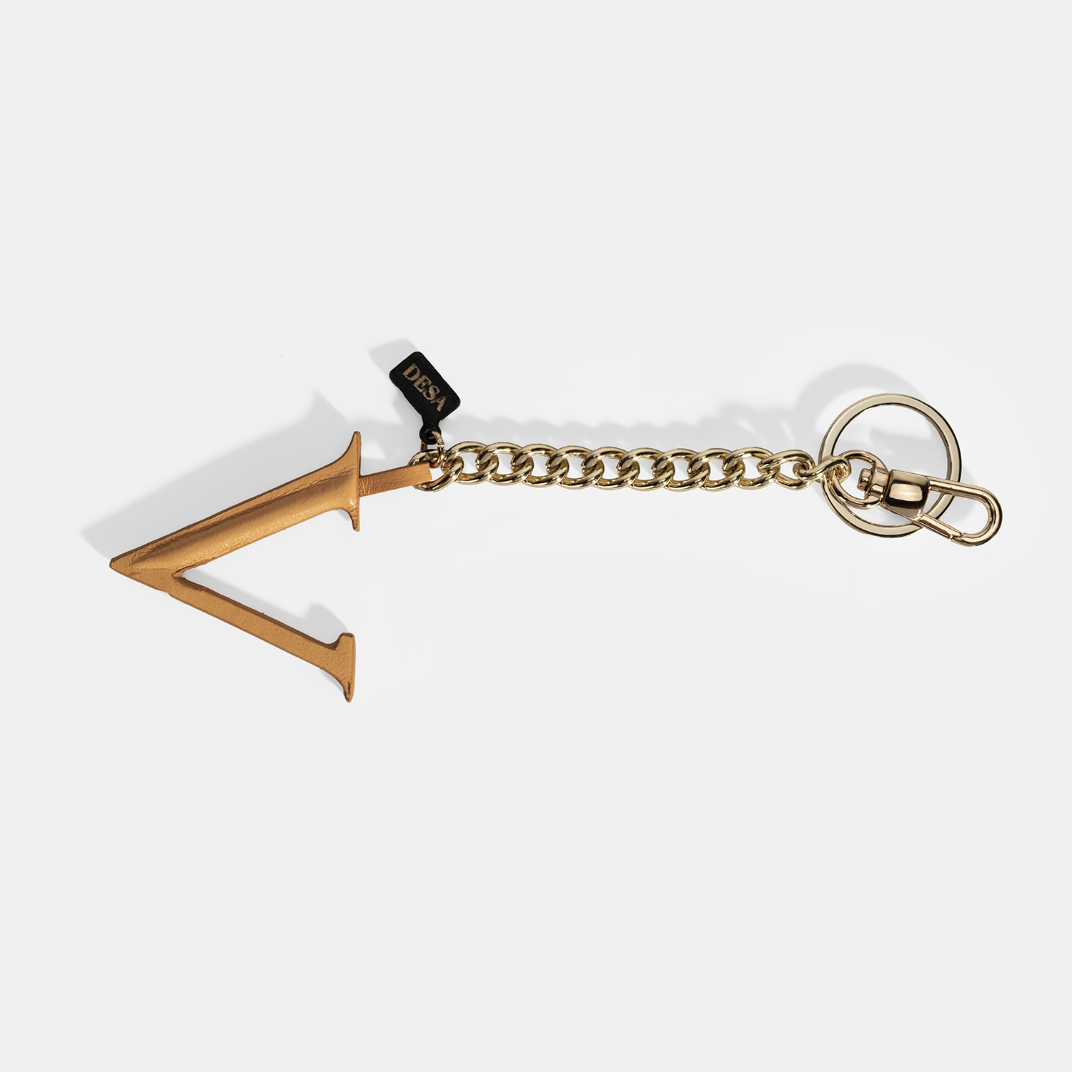  Turuncu V Harfi Deri Anahtarlık