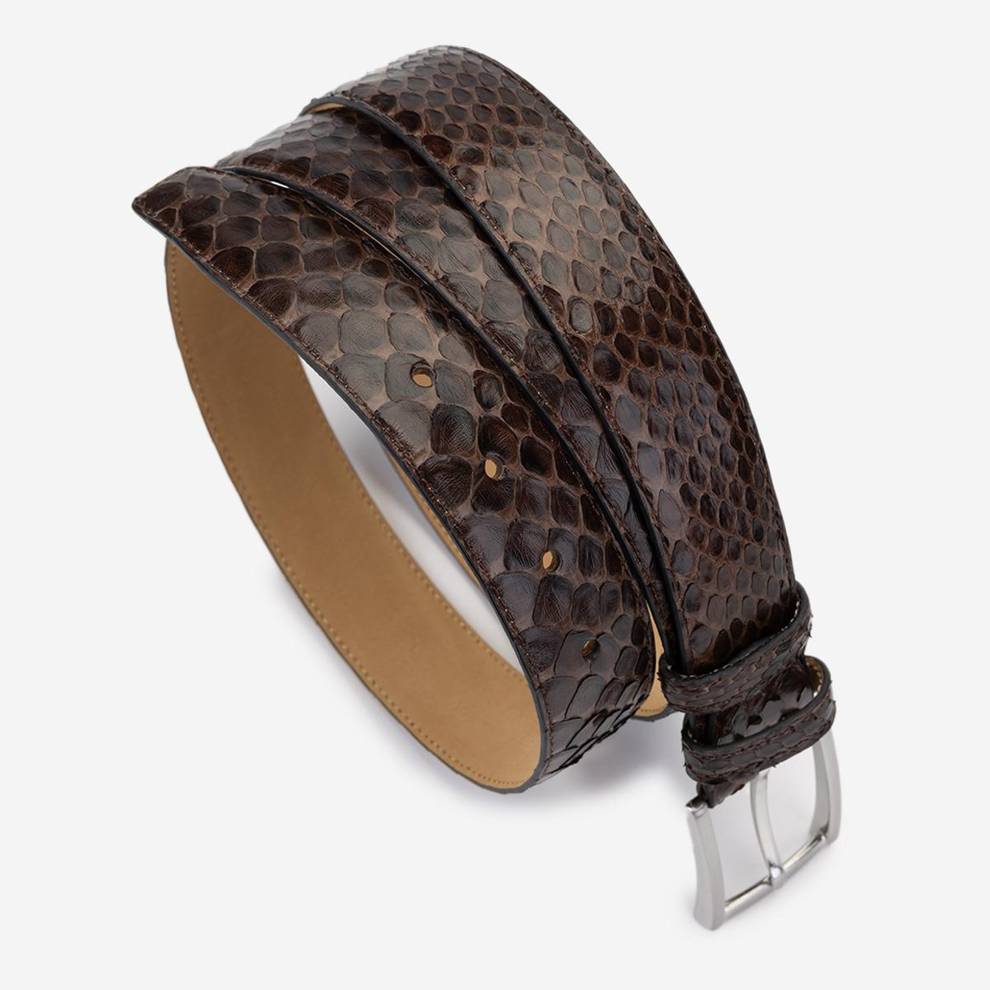 Valmenti Erkek Hakiki Deri Kahverengi Kemer