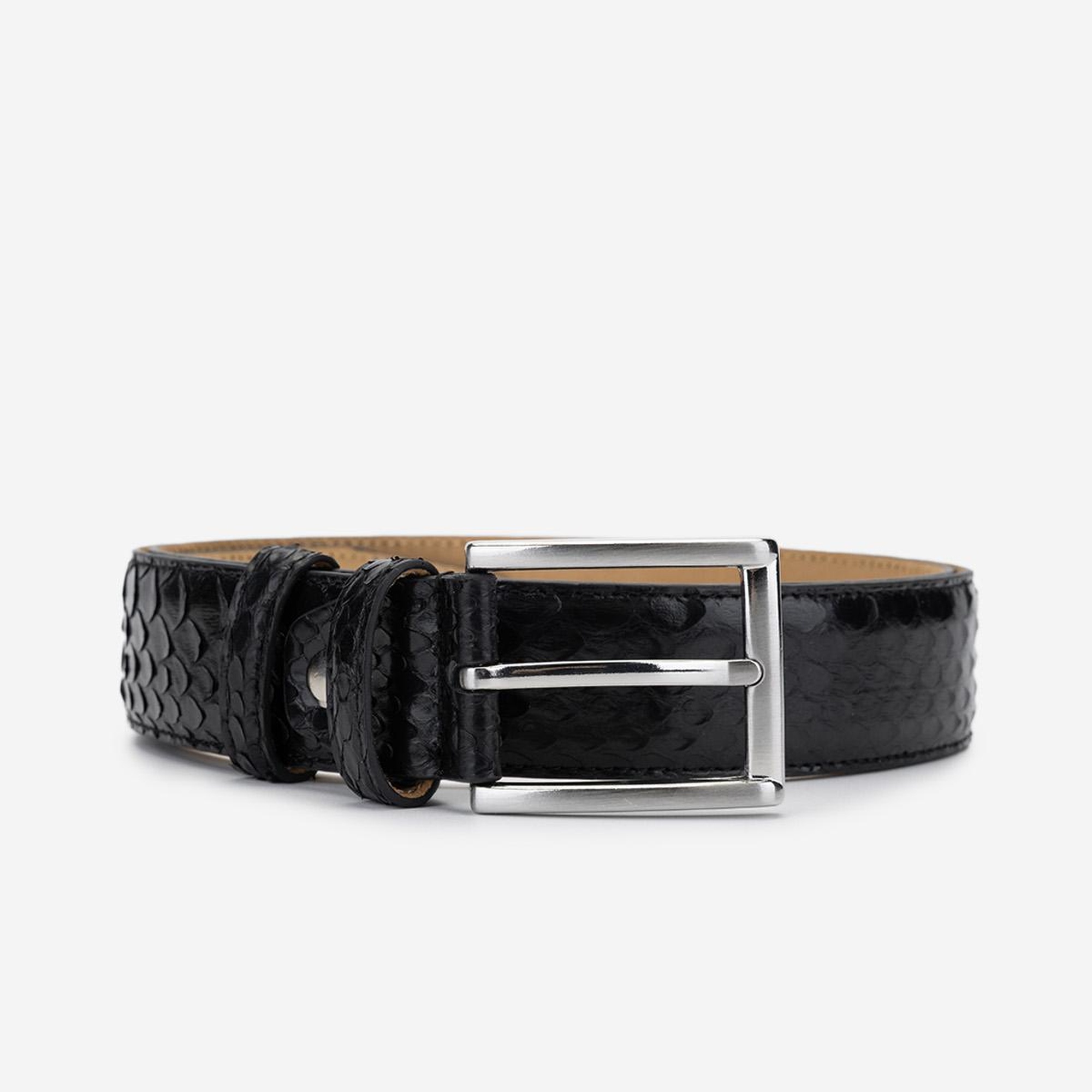 Valmenti Erkek Hakiki Deri Siyah Kemer