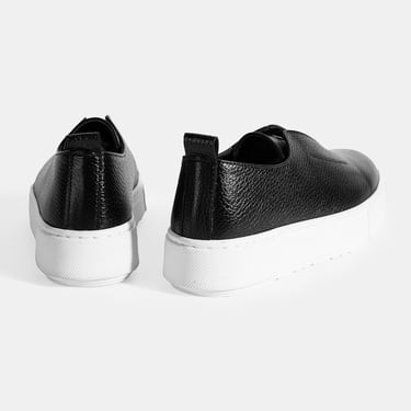  Kadın Siyah Günlük Deri Ayakkabı