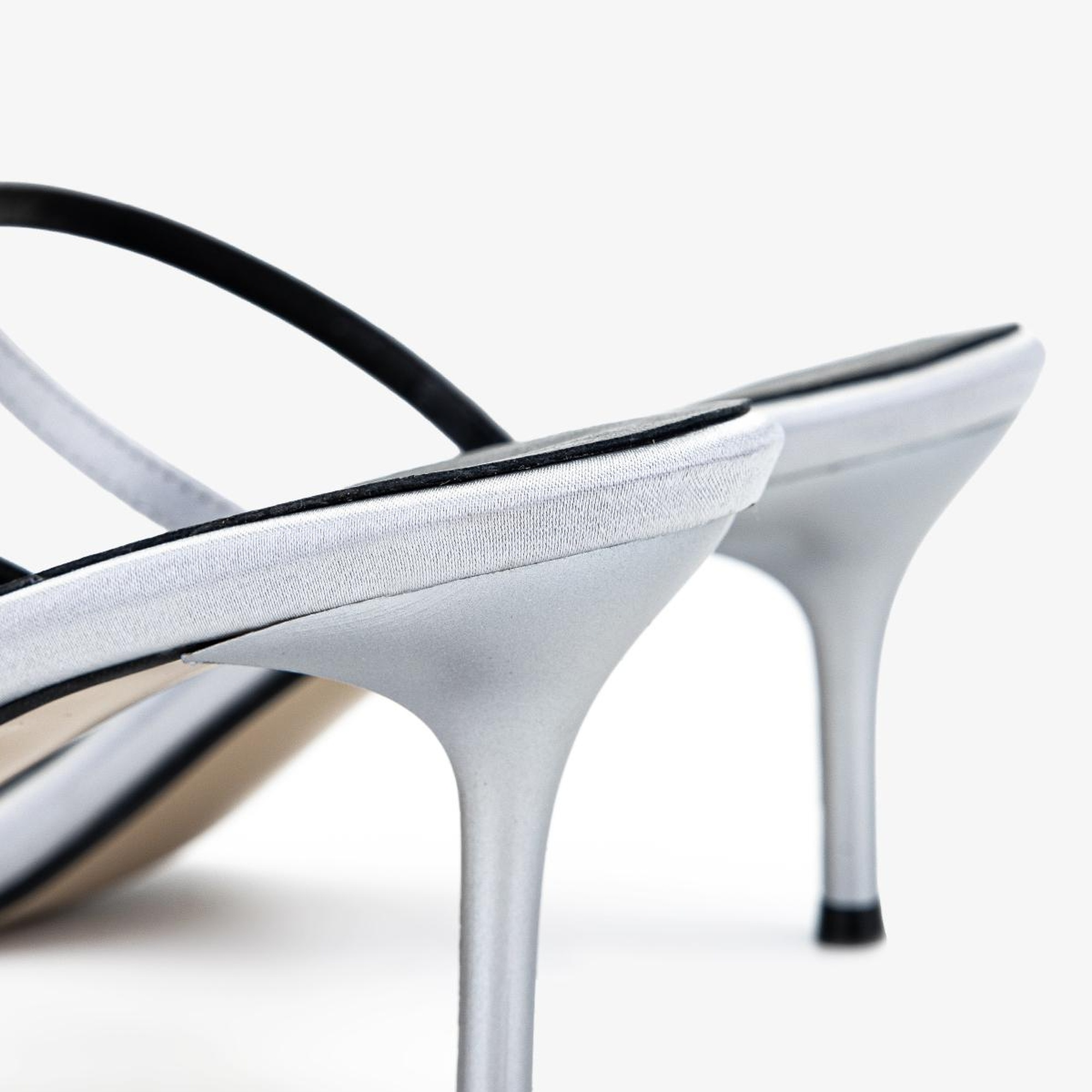 Valmenti Kadın Tekstil Gümüş Topuklu Terlik