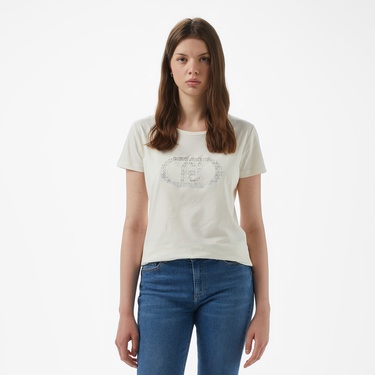  Liu Jo Kadın Beyaz T-Shirt