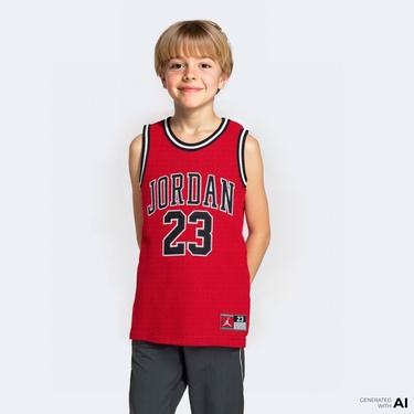  Jordan 23 Jersey Çocuk Kırmızı Kolsuz T-Shirt