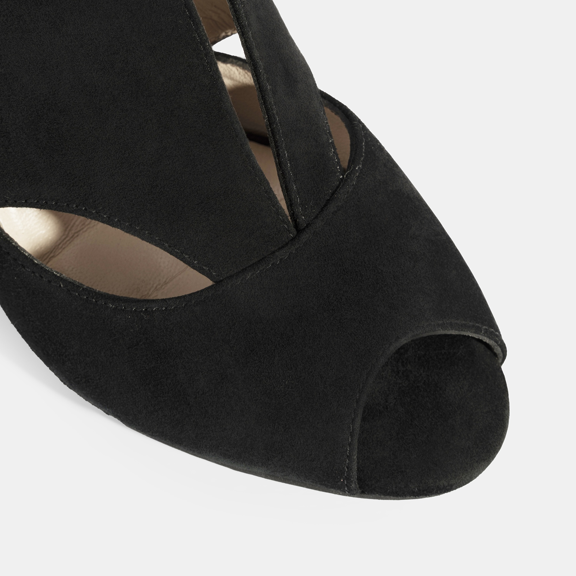 Ursula Siyah Kadın Topuklu DesaComfort Süet Sandalet