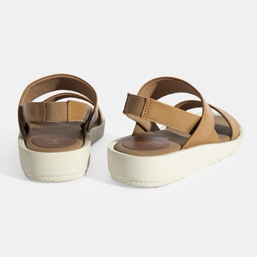  Nicole Sarı Kadın DesaComfort Deri Sandalet