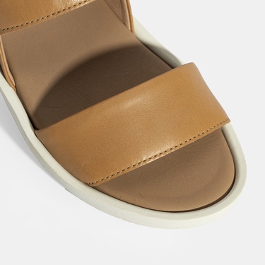  Nicole Sarı Kadın DesaComfort Deri Sandalet