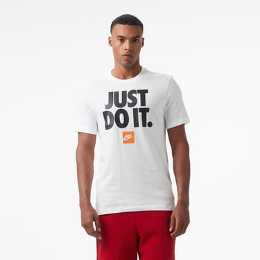  Nike Sporstwear Verbiage Erkek Beyaz T-Shirt