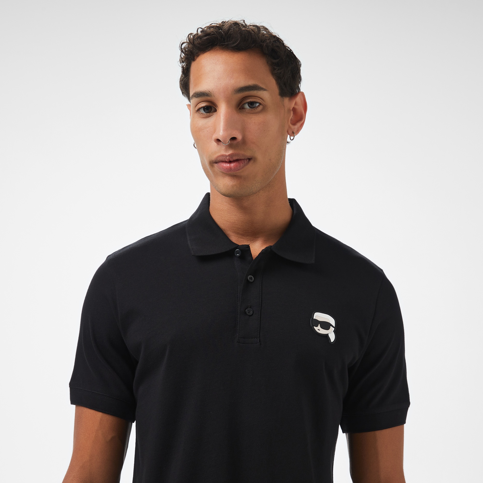 Karl Lagerfeld Erkek Siyah Polo