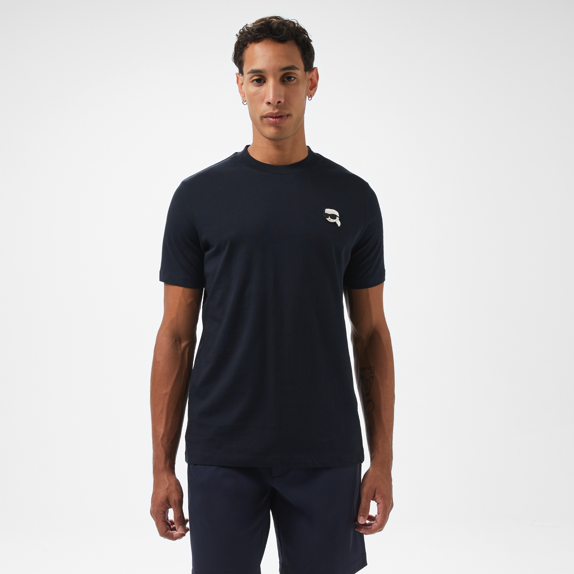 Karl Lagerfeld Erkek Mavi T-Shirt