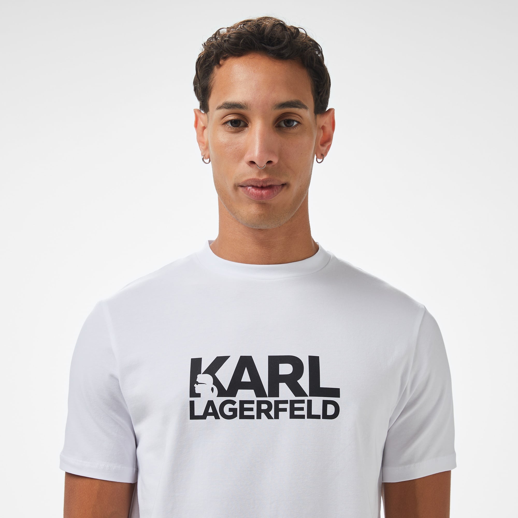 Karl Lagerfeld Erkek Beyaz T-Shirt