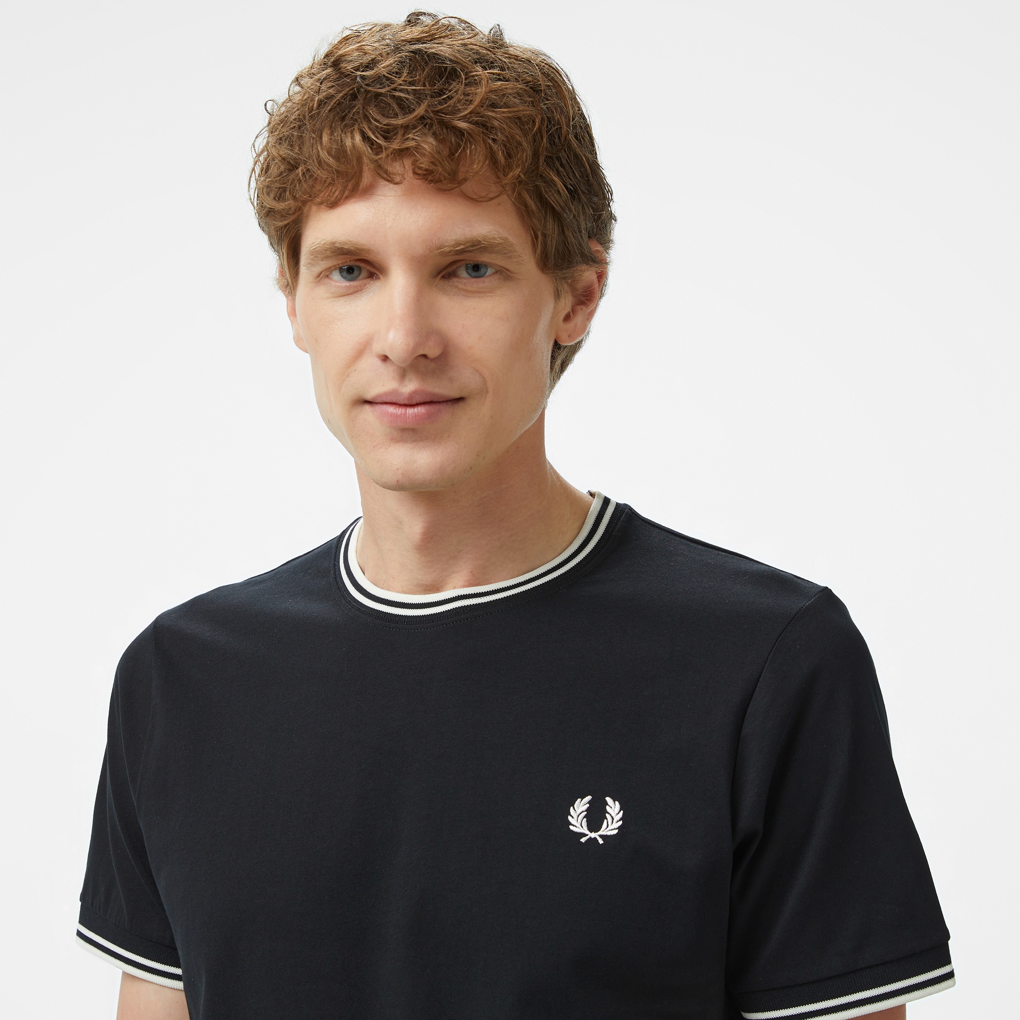 Fred Perry Twin Tipped Erkek Siyah T-Shirt