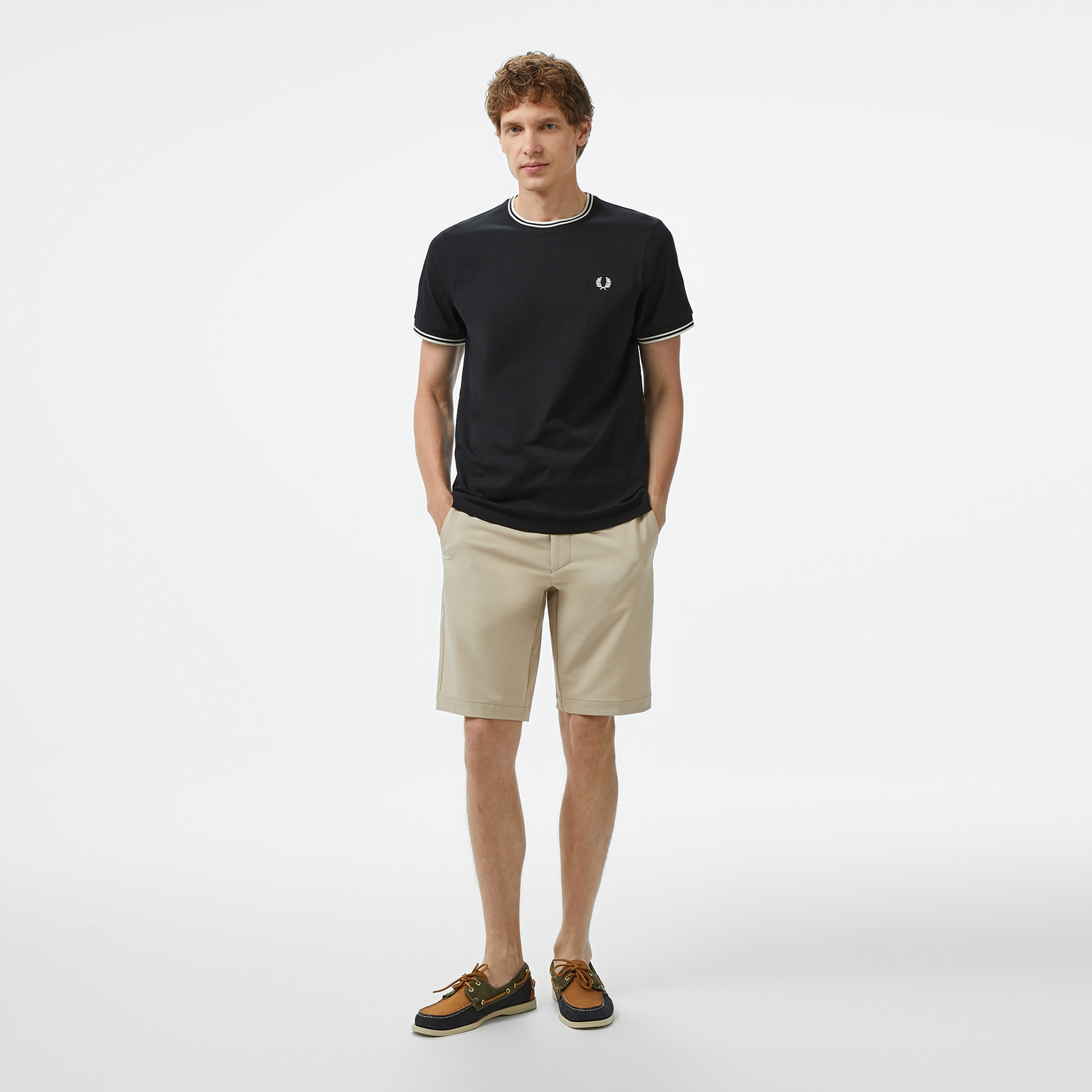 Fred Perry Twin Tipped Erkek Siyah T-Shirt