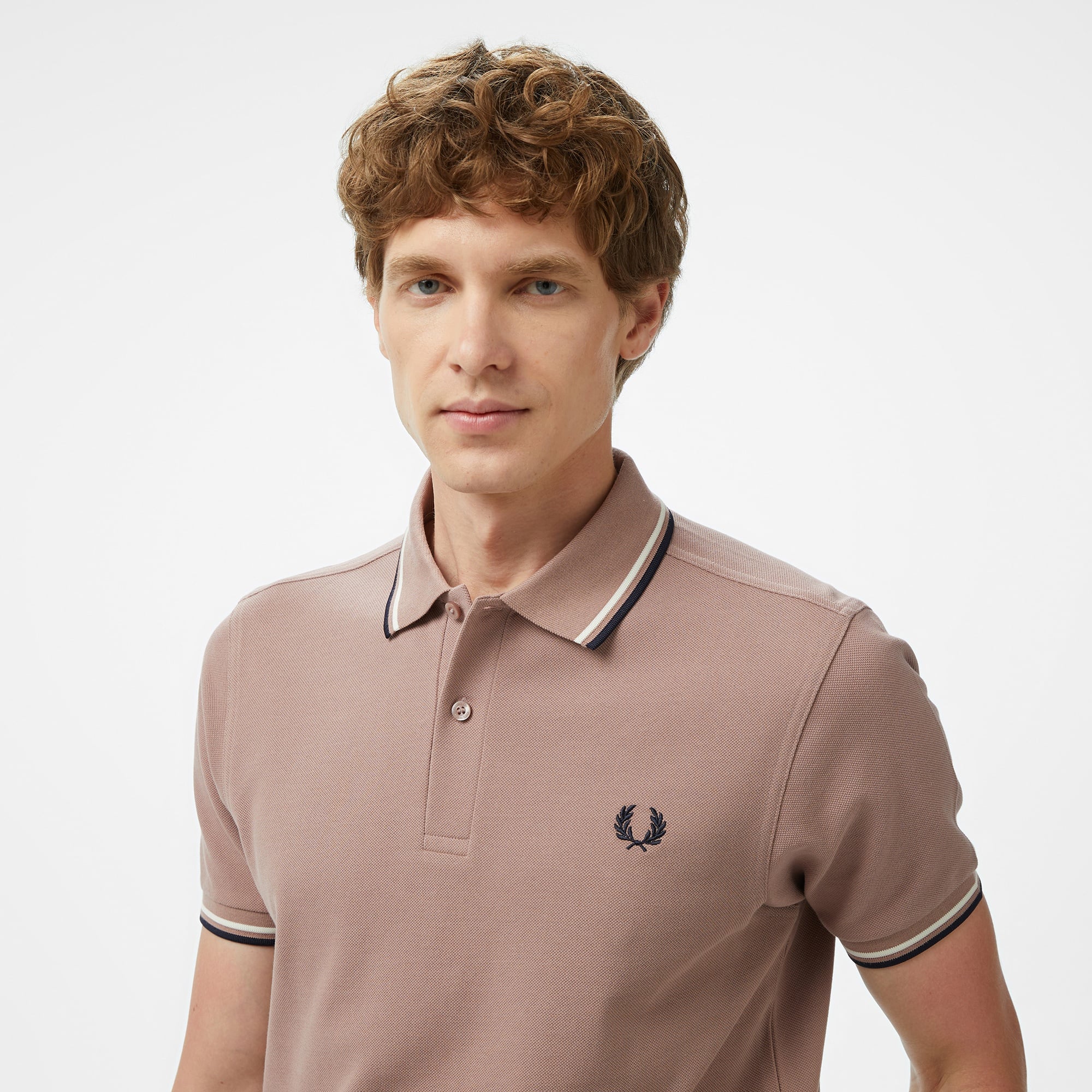 Fred Perry Twin Tipped Erkek Pembe T-Shirt