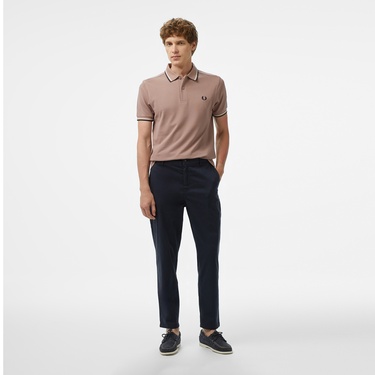  Fred Perry Twin Tipped Erkek Pembe T-Shirt