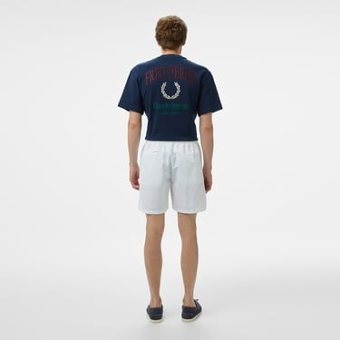  Fred Perry On Court Erkek Beyaz Şort