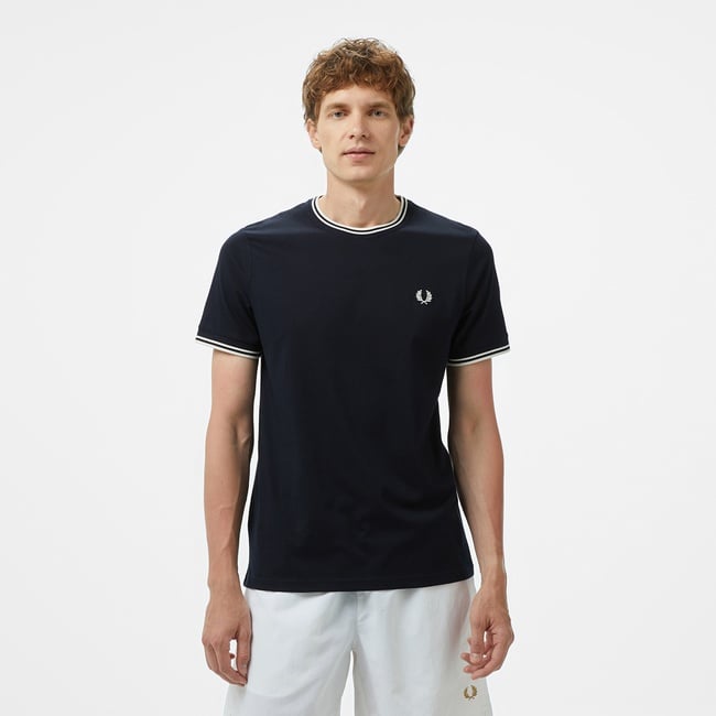  Fred Perry Twin Tipped Erkek Lacivert T-Shirt