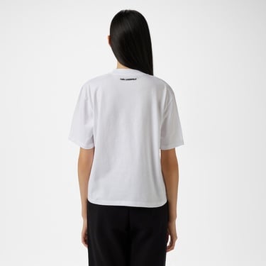  Karl Lagerfeld Kadın Beyaz T-Shirt