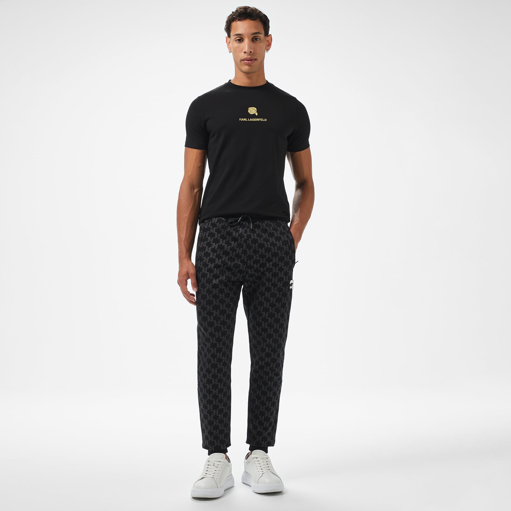 Karl Lagerfeld Erkek Siyah T-Shirt