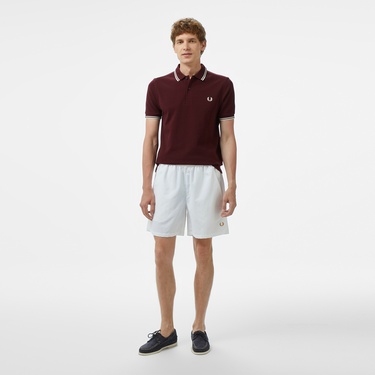  Fred Perry Twin Tipped Erkek Bordo T-Shirt