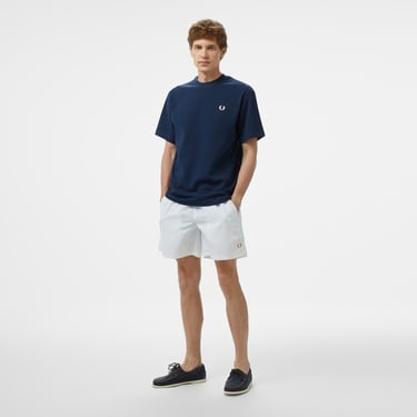  Fred Perry Embroidered Champion Erkek Mavi T-Shirt