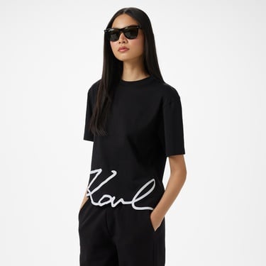  Karl Lagerfeld Kadın Siyah T-Shirt