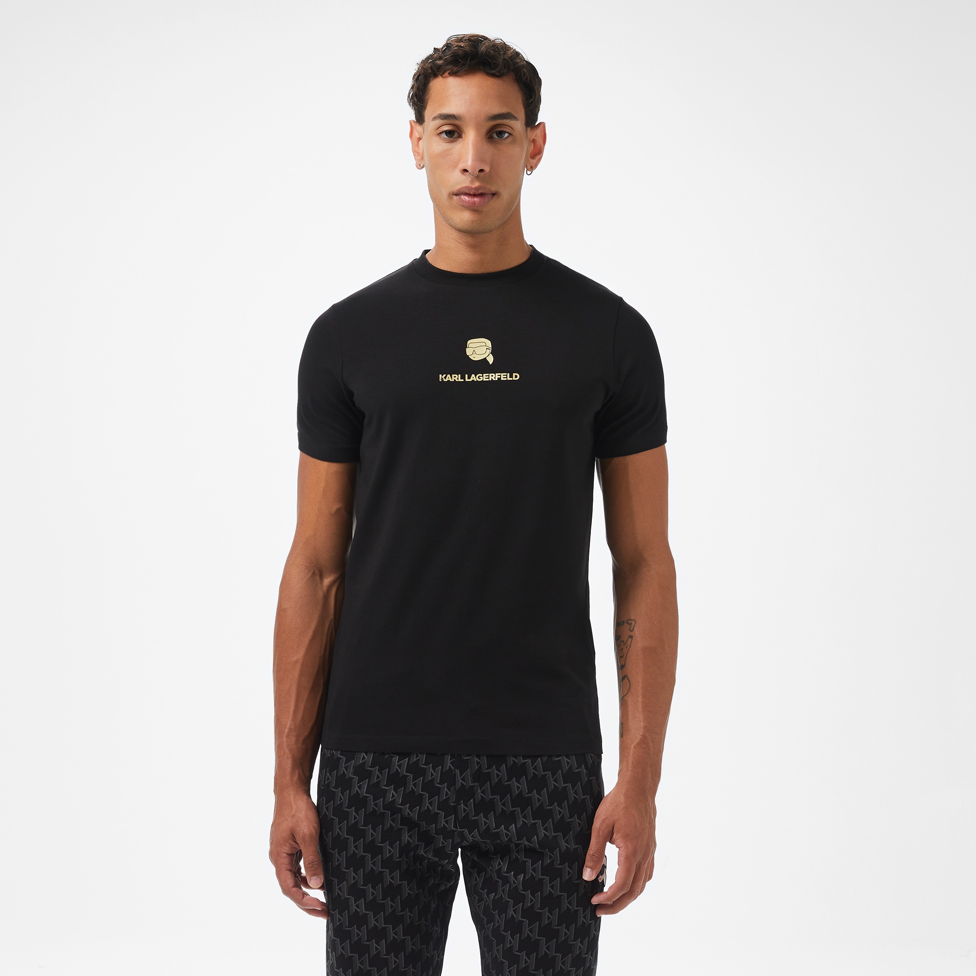 Karl Lagerfeld Erkek Siyah T-Shirt