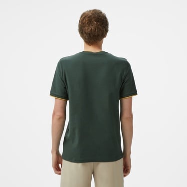  Fred Perry Crepe Pique Erkek Yeşil T-Shirt