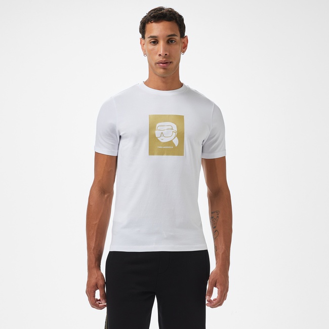  Karl Lagerfeld Erkek Beyaz T-Shirt